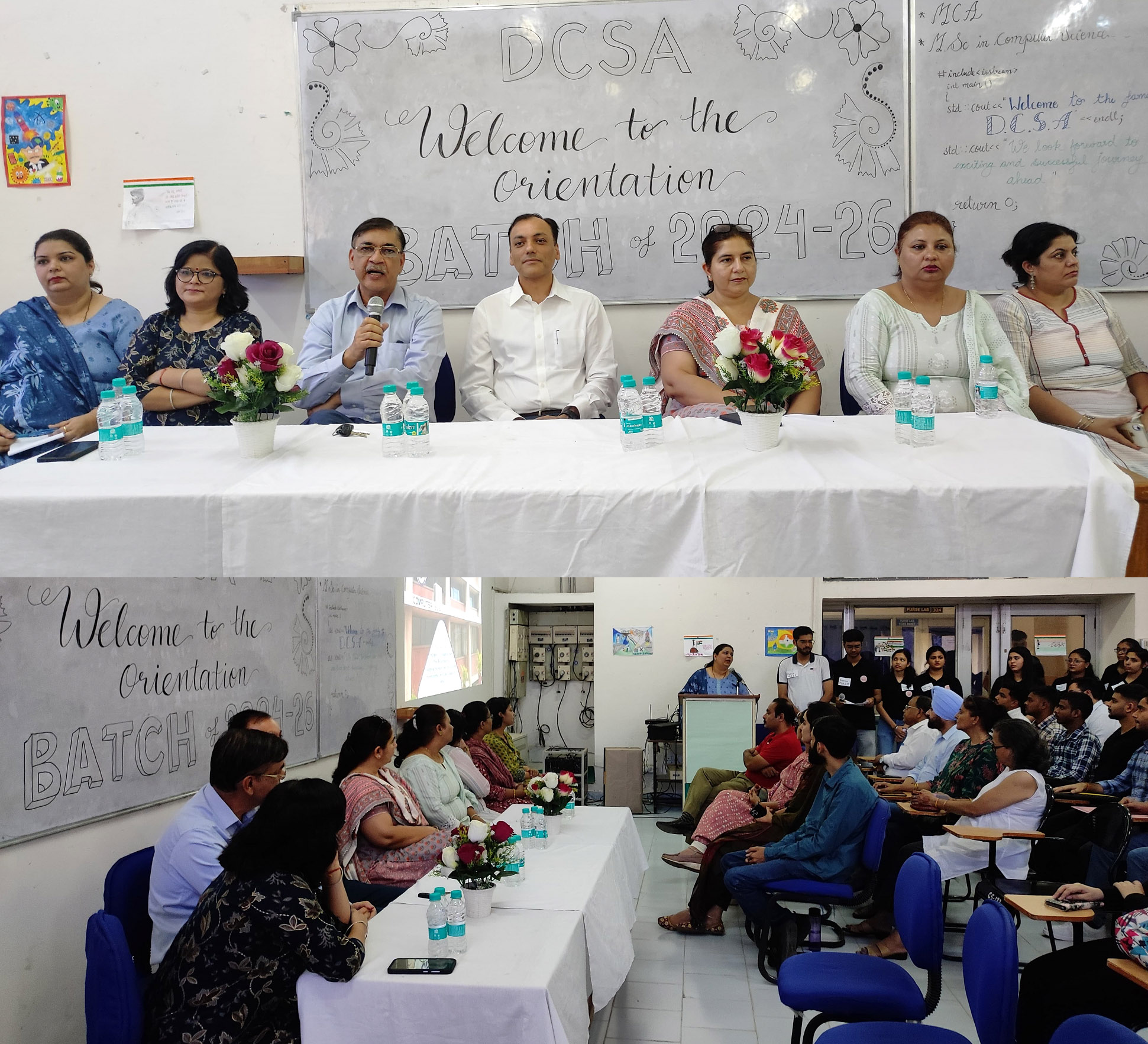 The DCSA at Panjab University organized an orientation programme to welcome the first year students of Batch 2024-26 for M.C.A. and M.Sc.